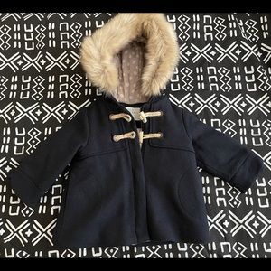 Zara Fur Hooded Coat size 12-18M